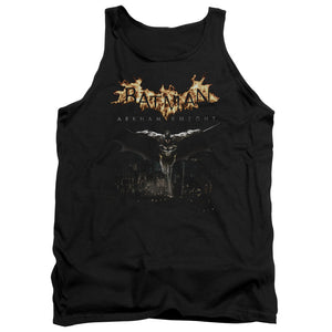 AN OFFCIALLY LICENSED BATMAN ARKHAM KNIGHT CITY WATCH ADULT UNISEX TANK TOP BLACK