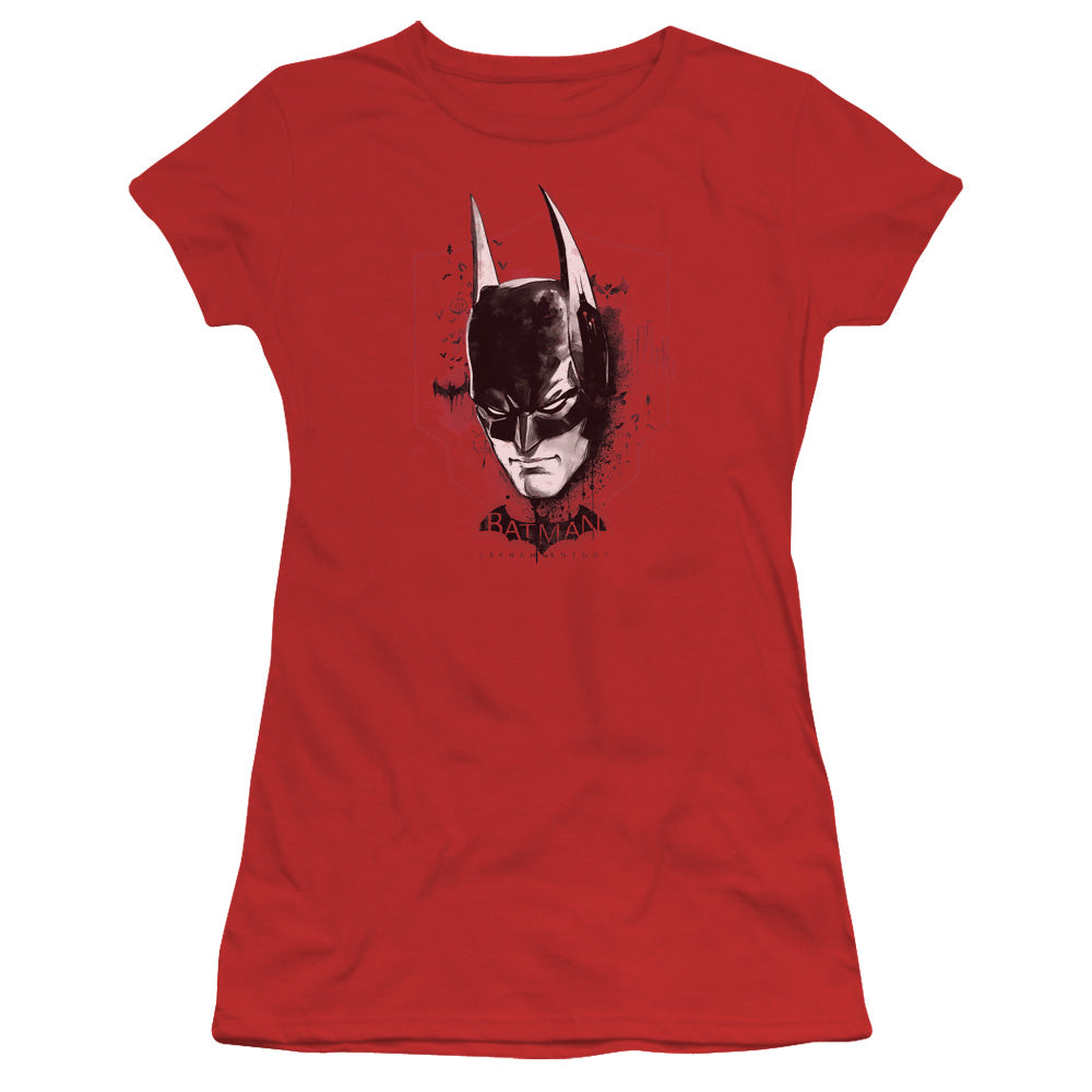 Batman Arkham Knight Ak Head Licensed Women's T-Shirt Juniors SM