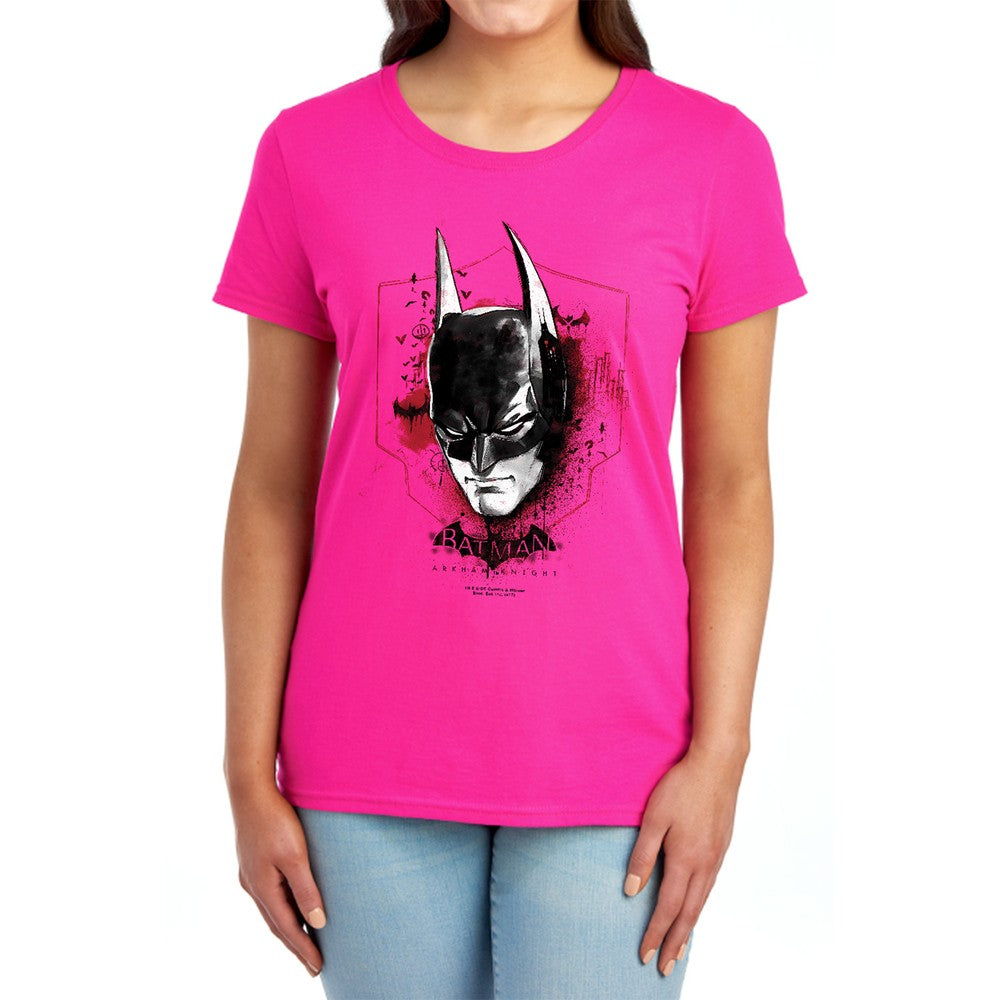 Batman Arkham Knight Ak Head Licensed Women's T-Shirt Regular Fit SM-2X