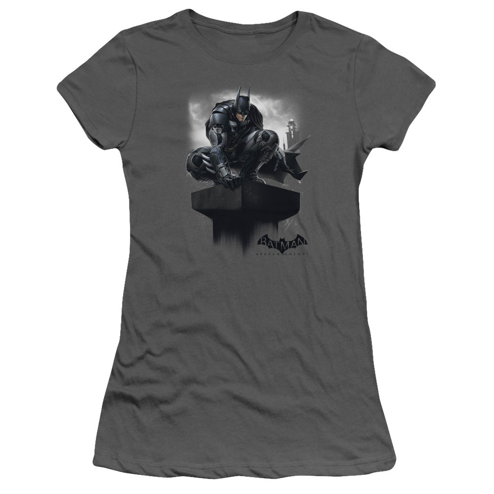 Batman Arkham Knight Perched Licensed Women's T-Shirt Juniors SM-2X
