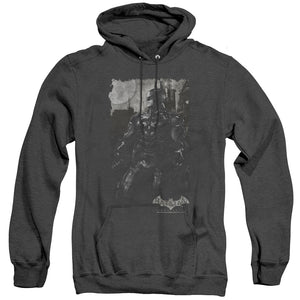 AN OFFCIALLY LICENSED BATMAN ARKHAM KNIGHT BAT BROOD ADULT UNISEX HEATHER PULLOVER HOODIE BLACK