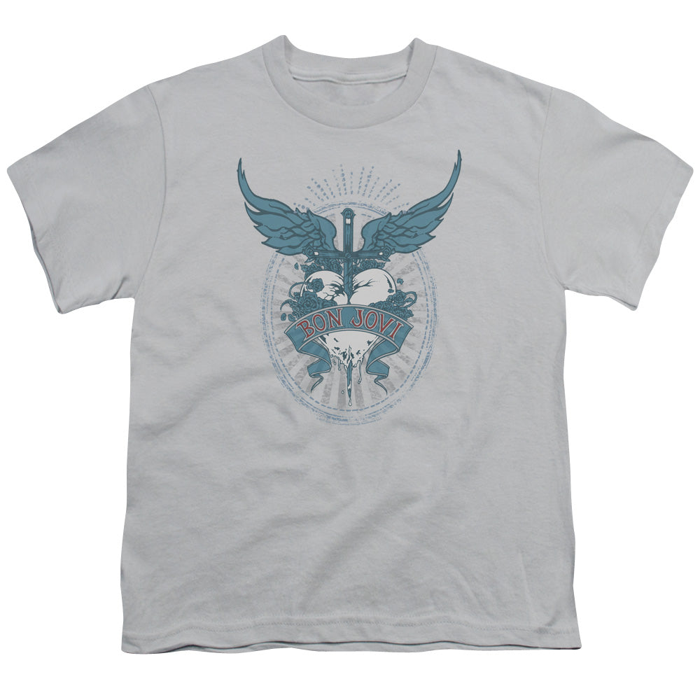 Bon Jovi Winged Heart Licensed Kid's T-Shirt (Ages 4-7) XL