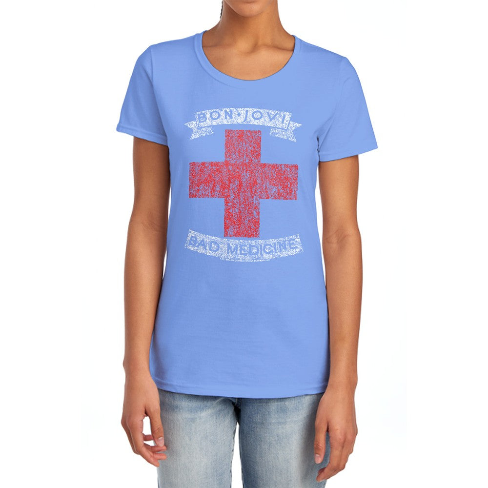 Bon Jovi Bad Medicine Licensed Women's T-Shirt Regular Fit SM-2X