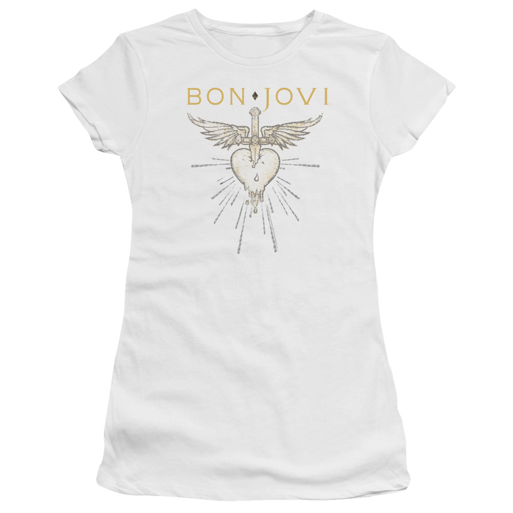 Bon Jovi Greatest Hits Licensed Women's T-Shirt Juniors LG-2X