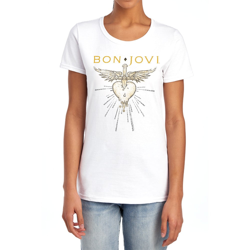 Bon Jovi Greatest Hits Licensed Women's T-Shirt Regular Fit SM-2X