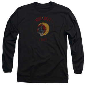 AN OFFCIALLY LICENSED BON JOVI 1987 MEN'S LONG SLEEVE T-SHIRT BLACK