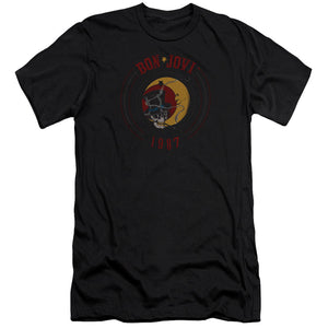 AN OFFCIALLY LICENSED BON JOVI 1987 MEN'S PREMIUM SLIM FIT T-SHIRT BLACK