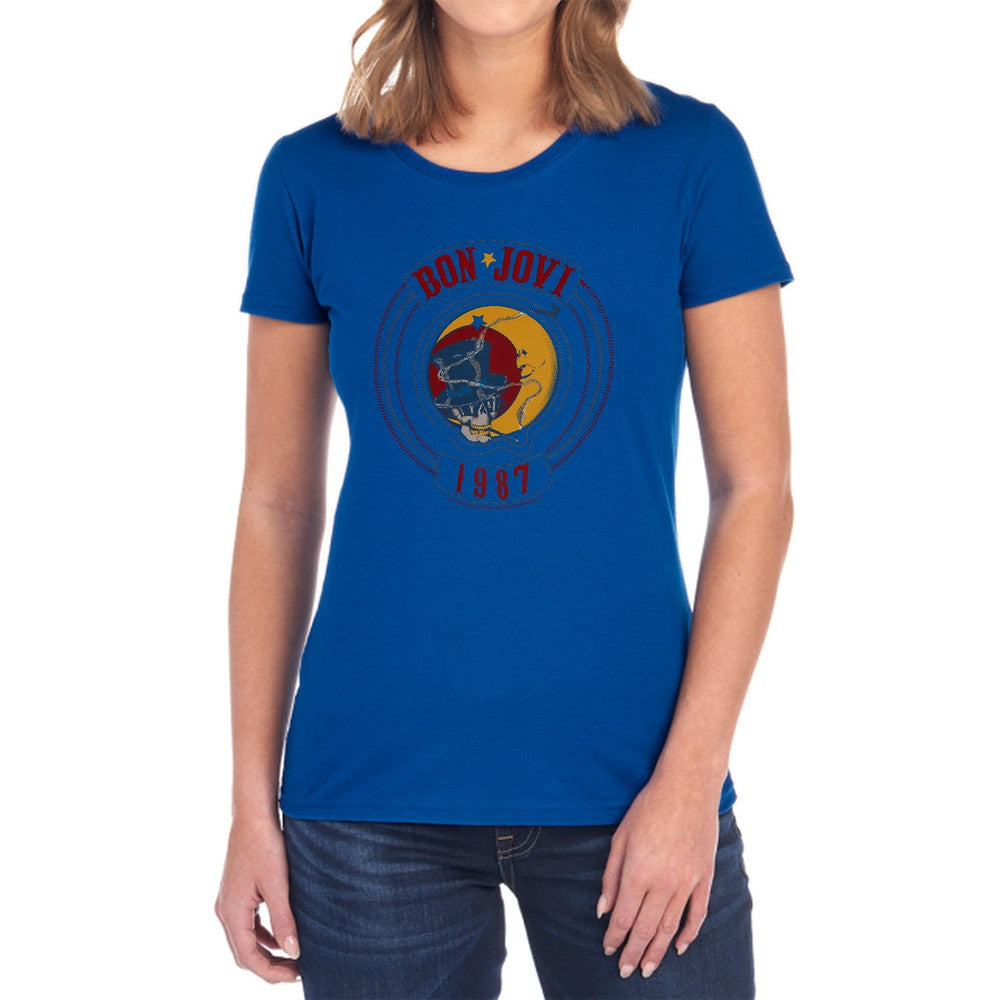 Bon Jovi 1987 Licensed Women's T-Shirt Regular Fit SM-2X