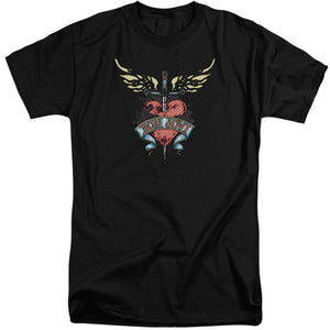 AN OFFCIALLY LICENSED BON JOVI DAGGERED MEN'S TALL FIT T-SHIRT BLACK