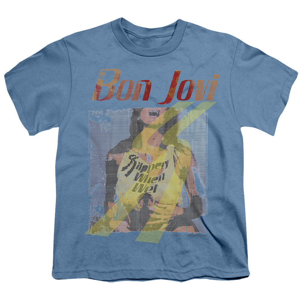 Bon Jovi Slippery When Wet Girl Licensed Kid's T-Shirt (Ages 4-7) XL