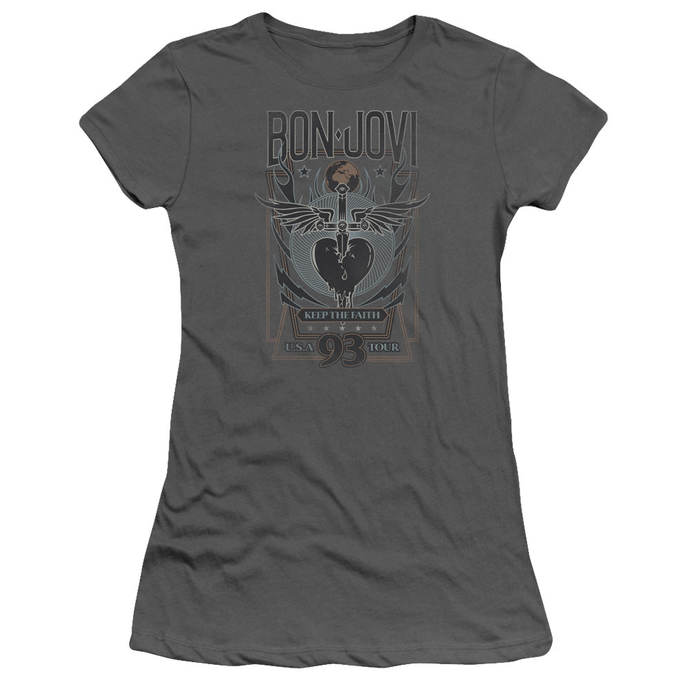 Bon Jovi Keep The Faith Licensed Women's T-Shirt Juniors SM-2X