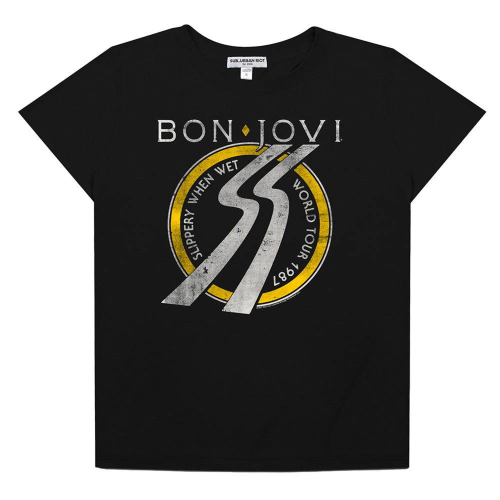 Bon Jovi Slippery When Wet World Tour Licensed SRWT SM-XL