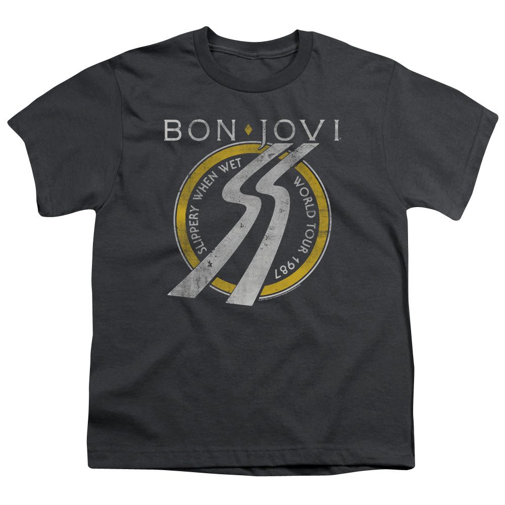 Bon Jovi Slippery When Wet World Tour Licensed Kid's T-Shirt (Ages 4-7) XS-XL