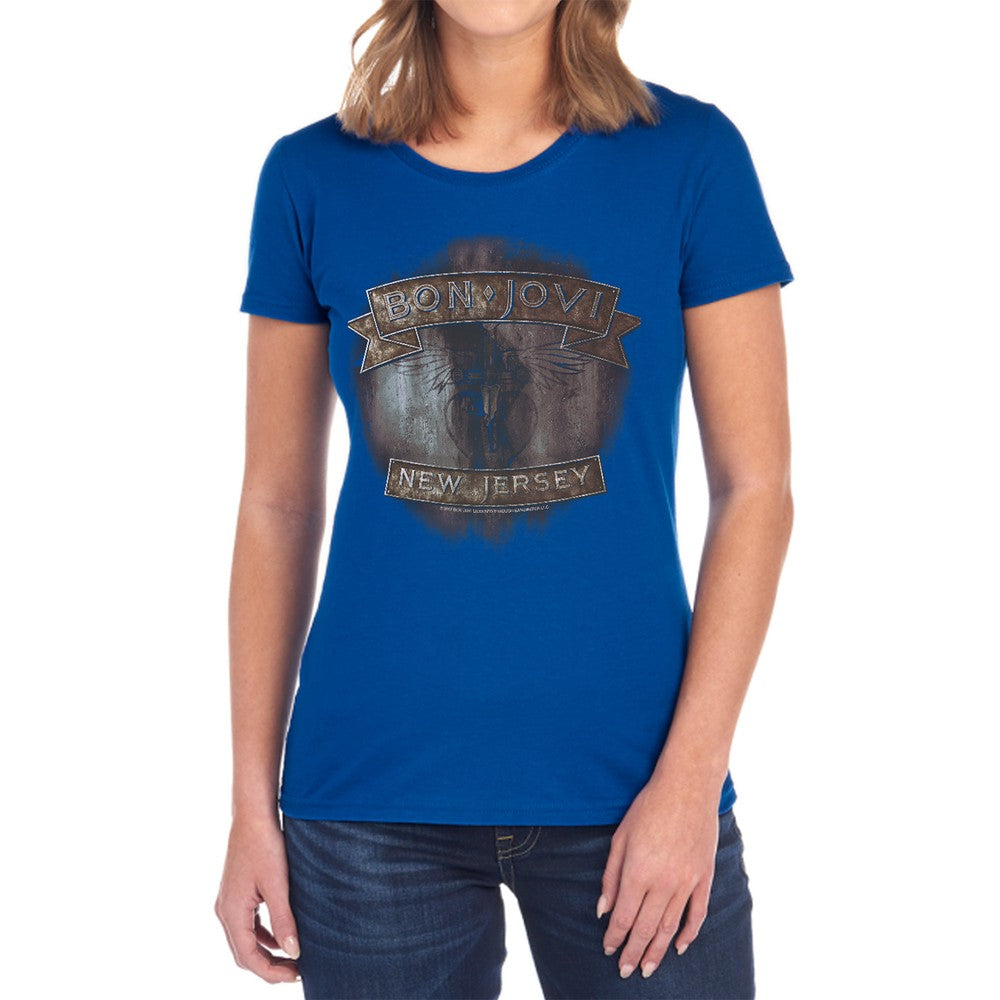 Bon Jovi New Jersey Licensed Women's T-Shirt Regular Fit SM-2X