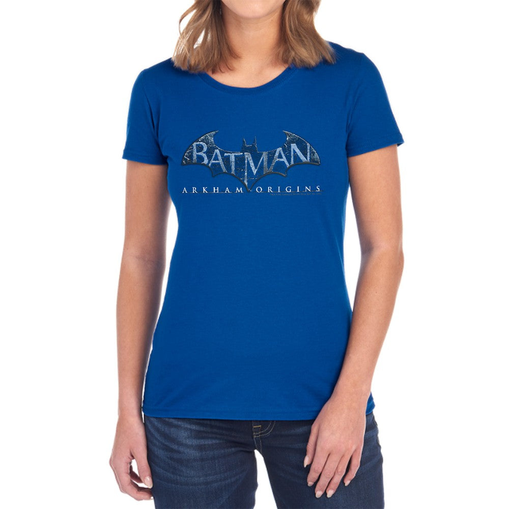 Batman Arkham Origins Logo Licensed Women's T-Shirt Regular Fit SM-2X