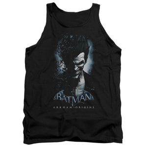 AN OFFCIALLY LICENSED BATMAN ARKHAM ORIGINS JOKER ADULT UNISEX TANK TOP BLACK