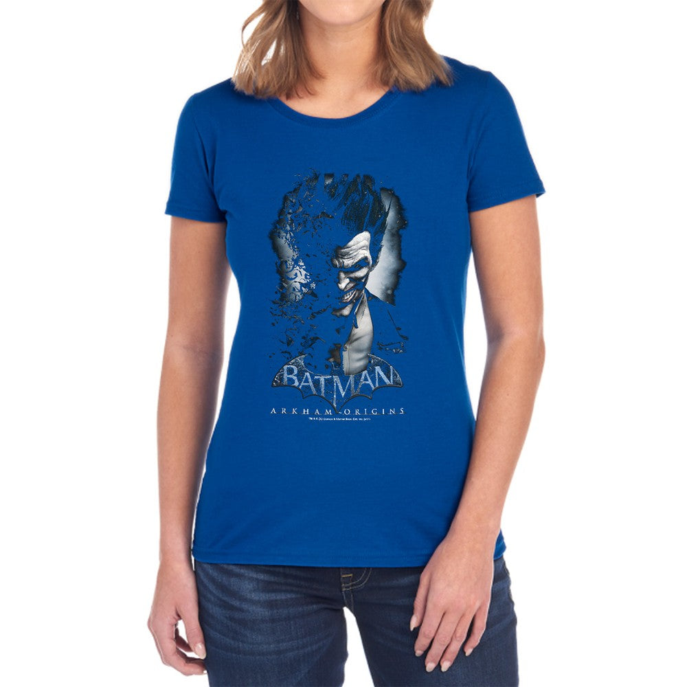 Batman Arkham Origins Joker Licensed Women's T-Shirt Regular Fit SM-2X