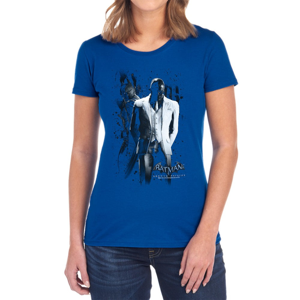 Batman Arkham Origins Black Mask Licensed Women's T-Shirt Regular Fit SM-2X