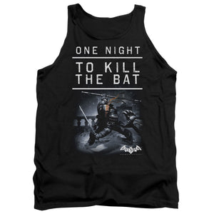 AN OFFCIALLY LICENSED BATMAN ARKHAM ORIGINS ONE NIGHT ADULT UNISEX TANK TOP BLACK