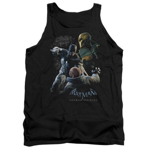 AN OFFCIALLY LICENSED BATMAN ARKHAM ORIGINS PUNCH ADULT UNISEX TANK TOP BLACK