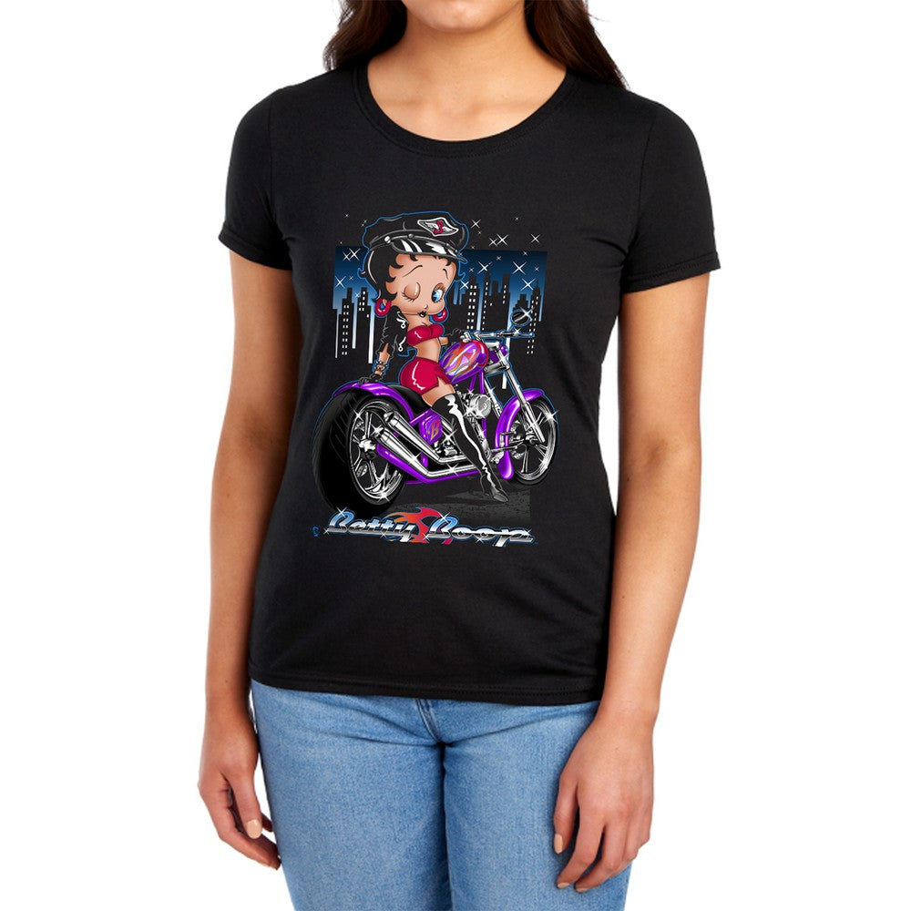 Betty Boop City Chopper Licensed Women's T-Shirt Regular Fit MD-2X