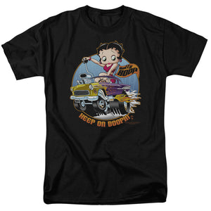 AN OFFCIALLY LICENSED BETTY BOOP KEEP ON BOOPIN MEN'S REGULAR FIT T-SHIRT BLACK