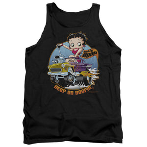 AN OFFCIALLY LICENSED BETTY BOOP KEEP ON BOOPIN ADULT UNISEX TANK TOP BLACK