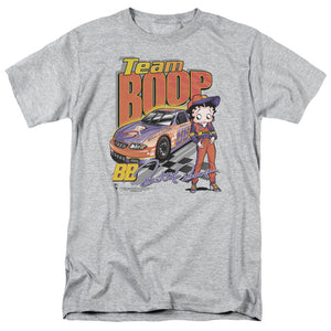 AN OFFCIALLY LICENSED BETTY BOOP TEAM BOOP MEN'S REGULAR FIT T-SHIRT ATHLETIC HEATHER