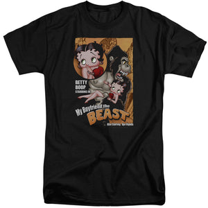AN OFFCIALLY LICENSED BETTY BOOP BOYFRIEND THE BEAST MEN'S TALL FIT T-SHIRT BLACK