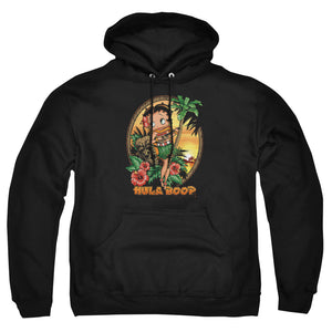 AN OFFCIALLY LICENSED BETTY BOOP HULA BOOP II ADULT UNISEX PULLOVER HOODIE BLACK