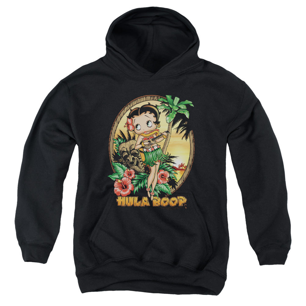 AN OFFCIALLY LICENSED BETTY BOOP HULA BOOP II YOUTH HOODIE BLACK