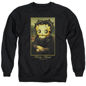 AN OFFCIALLY LICENSED BETTY BOOP BOOPALISA ADULT UNISEX CREWNECK SWEATSHIRT BLACK
