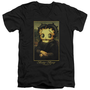 AN OFFCIALLY LICENSED BETTY BOOP BOOPALISA MEN'S V-NECK T-SHIRT BLACK