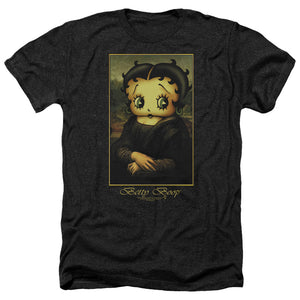 AN OFFCIALLY LICENSED BETTY BOOP BOOPALISA MEN'S HEATHER T-SHIRT CHARCOAL
