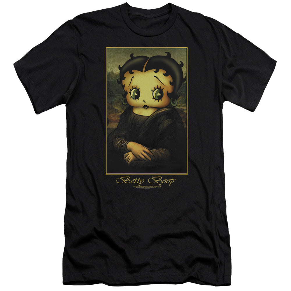 AN OFFCIALLY LICENSED BETTY BOOP BOOPALISA MEN'S PREMIUM SLIM FIT T-SHIRT BLACK