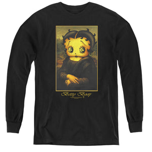 AN OFFCIALLY LICENSED BETTY BOOP BOOPALISA YOUTH LONG SLEEVE T-SHIRT BLACK