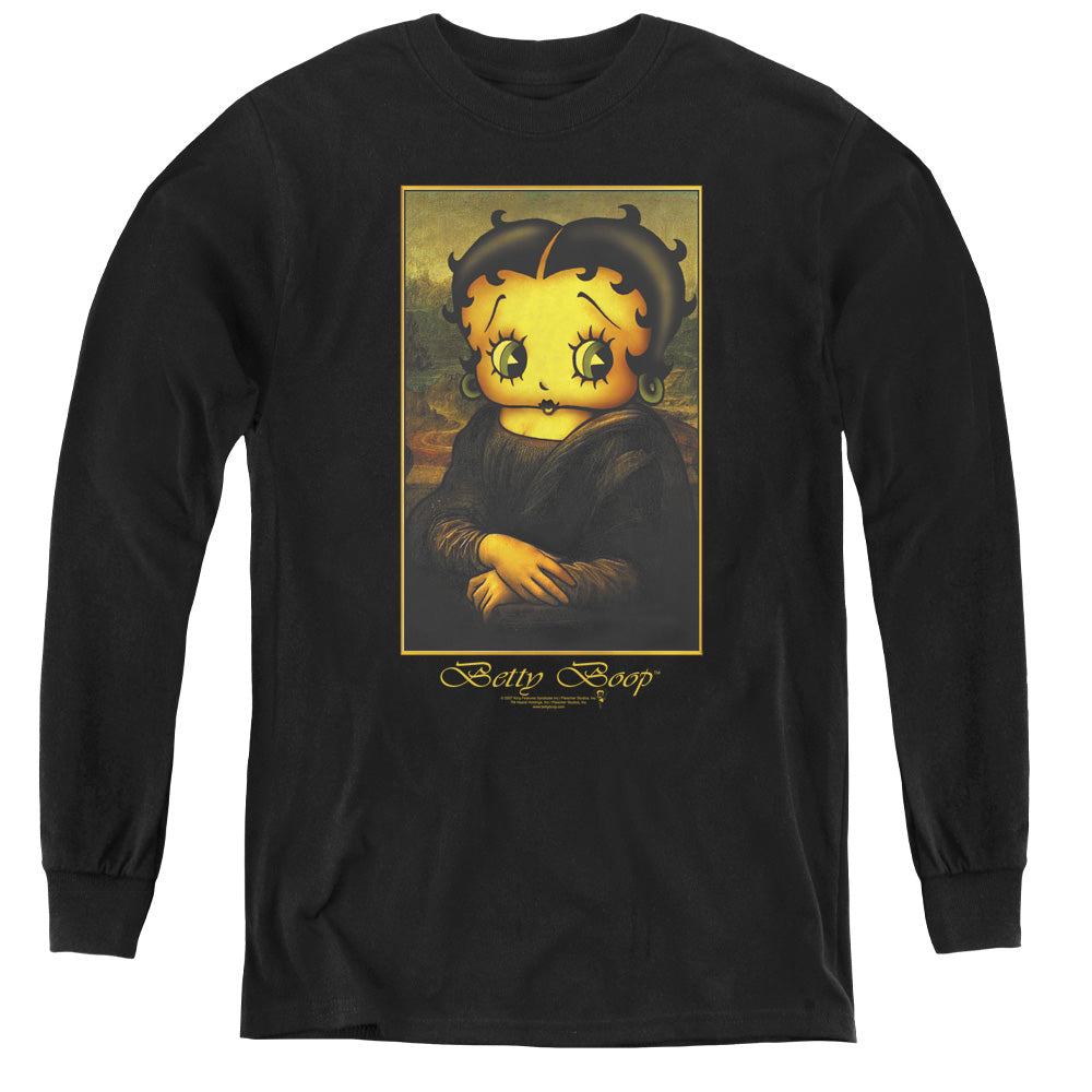 AN OFFCIALLY LICENSED BETTY BOOP BOOPALISA YOUTH LONG SLEEVE T-SHIRT BLACK