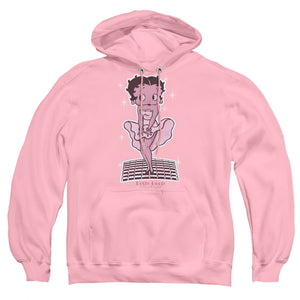 AN OFFCIALLY LICENSED BETTY BOOP HOLLYWOOD LEGEND ADULT UNISEX PULLOVER HOODIE PINK