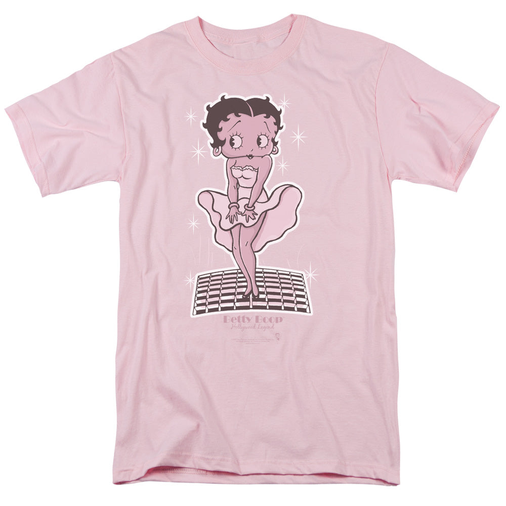 AN OFFCIALLY LICENSED BETTY BOOP HOLLYWOOD LEGEND MEN'S REGULAR FIT T-SHIRT PINK