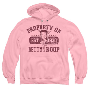 AN OFFCIALLY LICENSED BETTY BOOP PROPERTY OF BOOP ADULT UNISEX PULLOVER HOODIE PINK