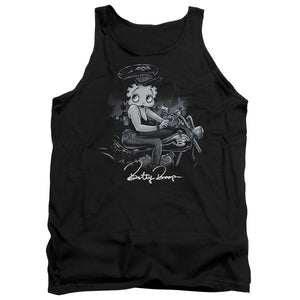AN OFFCIALLY LICENSED BETTY BOOP STORM RIDER ADULT UNISEX TANK TOP BLACK