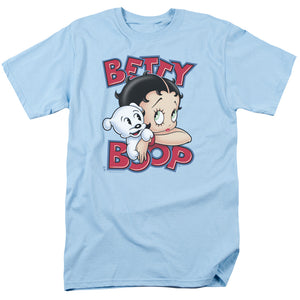 AN OFFCIALLY LICENSED BETTY BOOP FOREVER FRIENDS MEN'S REGULAR FIT T-SHIRT LIGHT BLUE