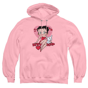 AN OFFCIALLY LICENSED BETTY BOOP SWEETHEART ADULT UNISEX PULLOVER HOODIE PINK