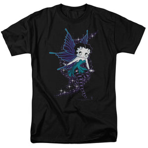 AN OFFCIALLY LICENSED BETTY BOOP SPARKLE FAIRY MEN'S REGULAR FIT T-SHIRT BLACK