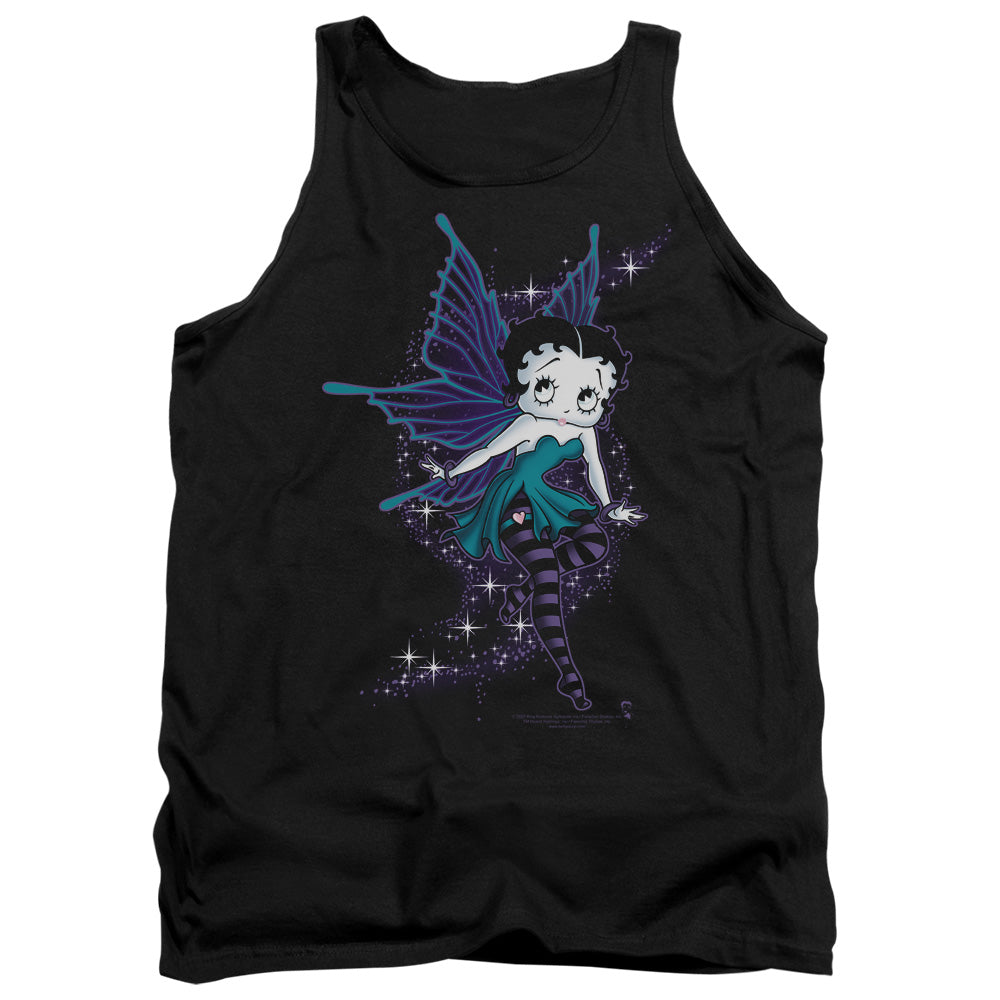 AN OFFCIALLY LICENSED BETTY BOOP SPARKLE FAIRY ADULT UNISEX TANK TOP BLACK