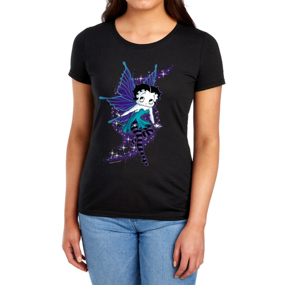 Betty Boop Sparkle Fairy Licensed Women's T-Shirt Regular Fit LG