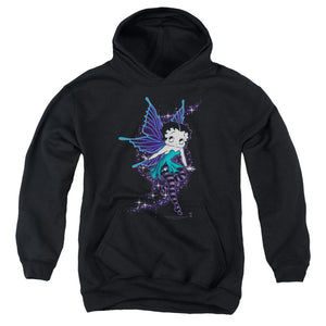 AN OFFCIALLY LICENSED BETTY BOOP SPARKLE FAIRY YOUTH HOODIE BLACK
