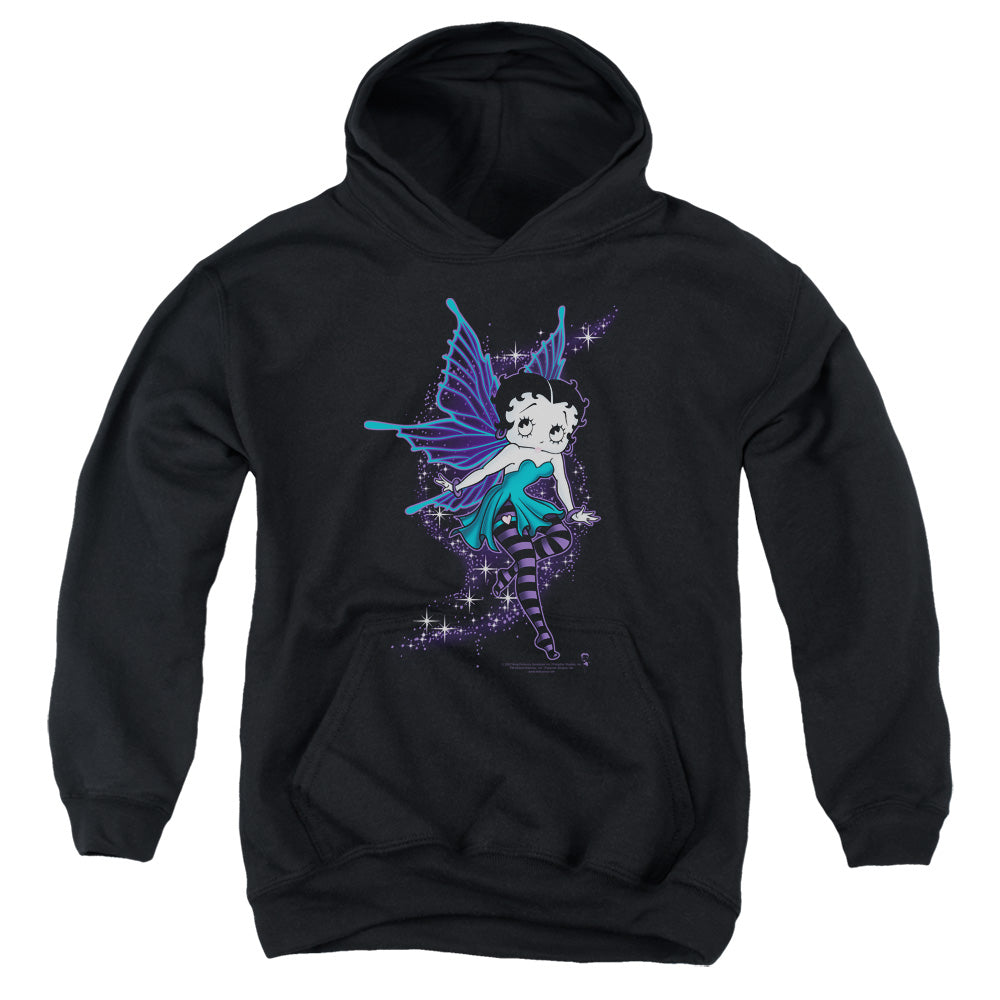 AN OFFCIALLY LICENSED BETTY BOOP SPARKLE FAIRY YOUTH HOODIE BLACK