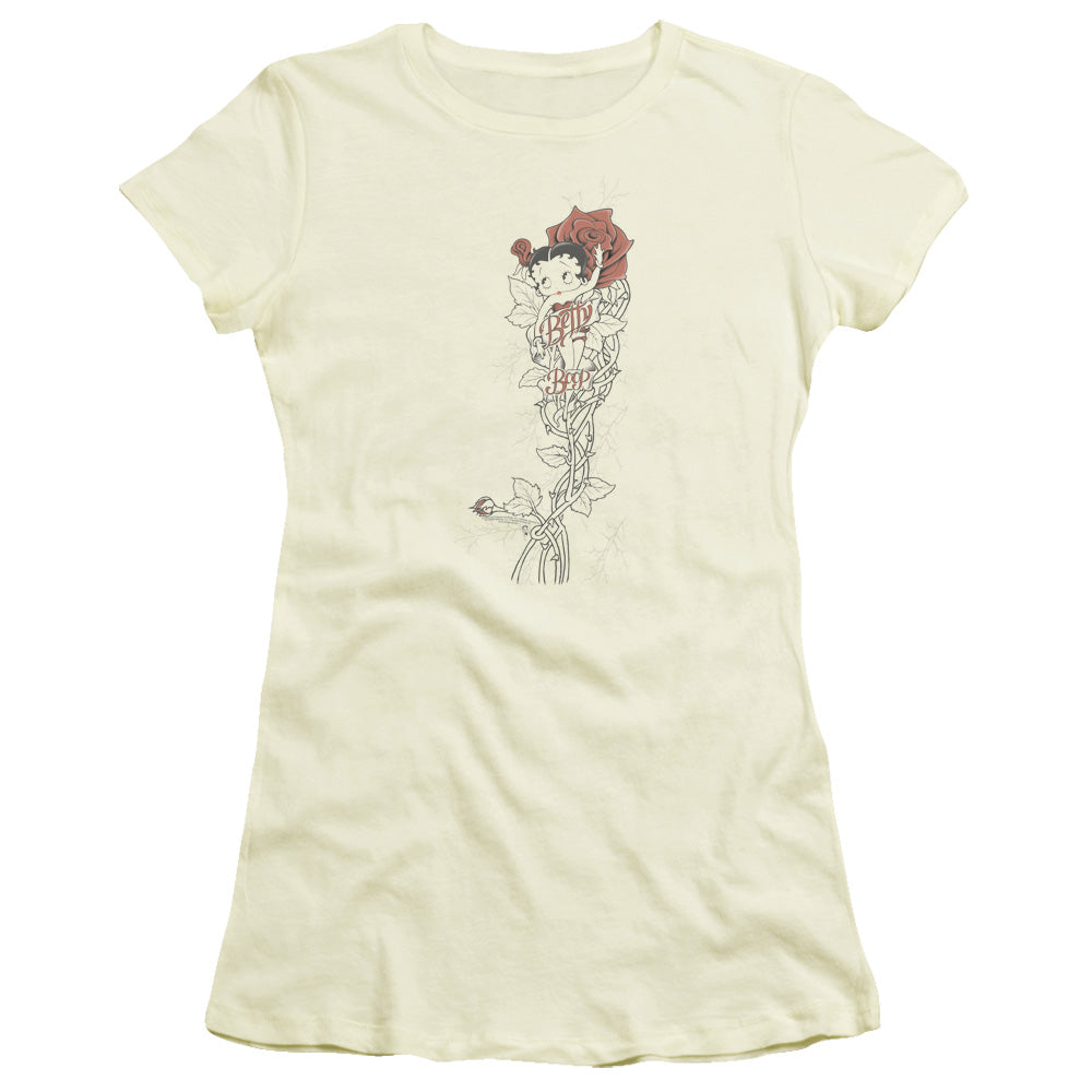 Betty Boop Thorns(Left Side Print) Licensed Women's T-Shirt Juniors LG