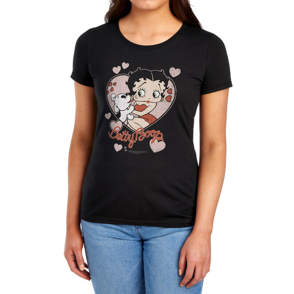 Betty Boop Classic Kiss Licensed Women's T-Shirt Regular Fit SM-2X